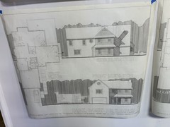 Vintage Architectural Drawings Vellum (Set of 4) House Plans Elevations 30×36