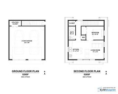 22′ x 24′ Two Car ADU Garage Loft Architectural Plans – PDF Download