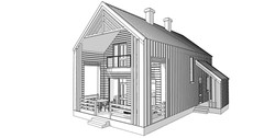 29’x44’ 3 Bed, 3 Bath Premium Barnhouse Architectural Build Plans PDF.