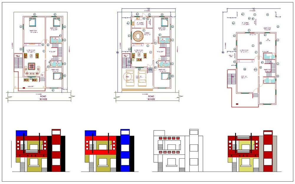 Architectural Brilliance Exclusive House Duplex DWG – Perfect Building Plan!