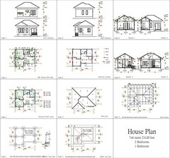 Custom Small House Plan 7×6 Meter 23×20 Feet 2 Beds 1 Bath Hip (A4 Hard Copy)