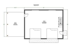 Traditional 2-car Detached Garage Plan with Attic and Carport