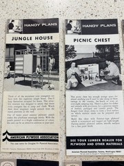 1950’s-60’s Lumber Store Handouts For Plywood Projects – Blueprints – Lot Of 14