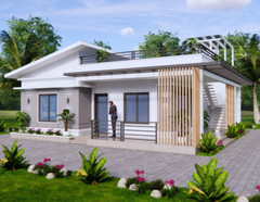 33×33 Feet Small House Plan 10×10 Meter 3 Bed 2 Bath Terrace PDF & A4 Hard Copy