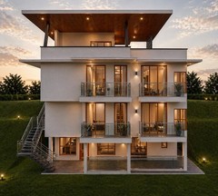 4 bedroom house plan ( on slope land )