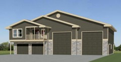 60×48 Apartment with 2-Car 2-RV Garage – PDF FloorPlan – 1,604 sqft – Model 1B