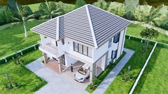 Custom House Plans 30×36 Feet 9×11 Meter 4 Beds 3 Baths Hip Roof (A4 Hard Copy)