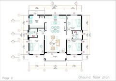 40×30 Feet House Plan 12×9 Meter 3 Beds 2 Baths Hip Roof PDF Plan (A4 Hard Copy)