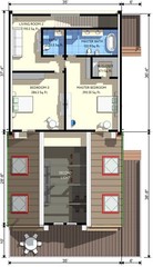 35’x65′ 4 Beds, 4 Bath Double A-Frame Architectural Build Plans PDF Download