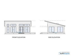 24×36 Lean Modern Cottage Custom Architectural Plans 864SF – PDF Download