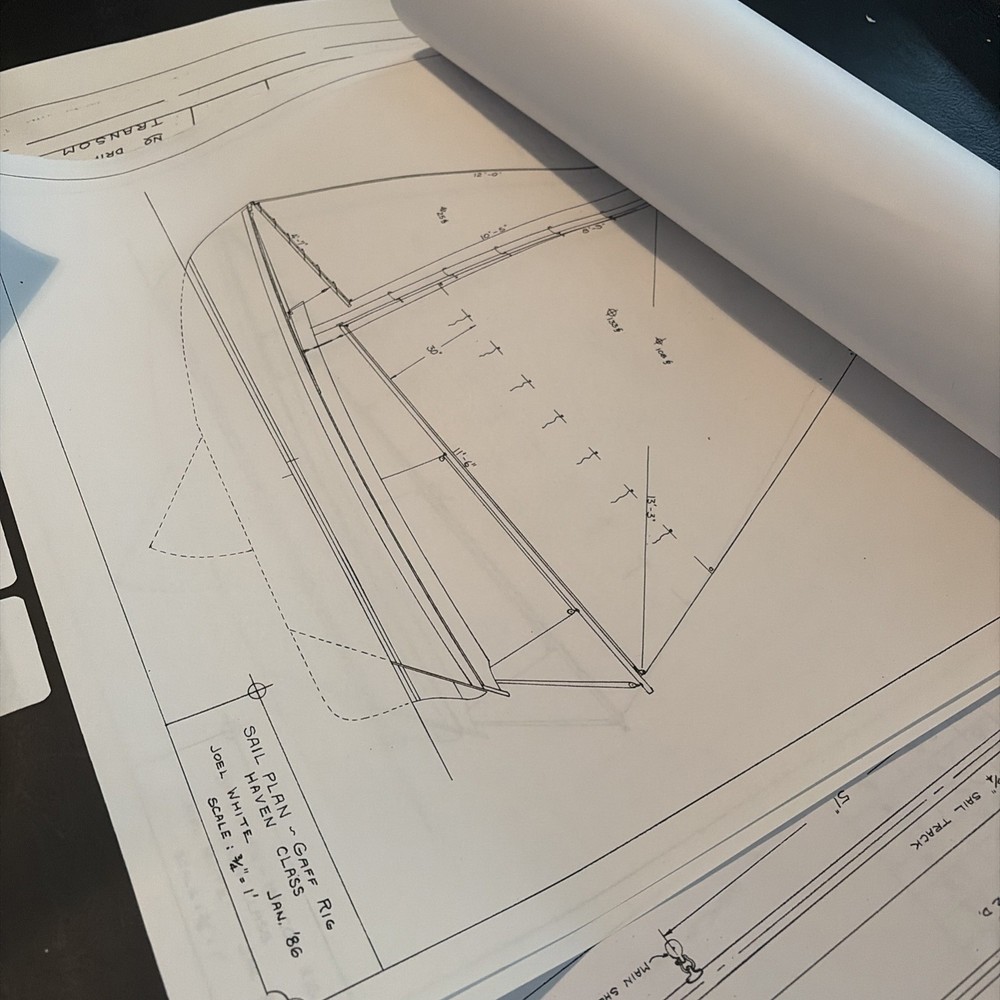 Joel White Haven 12 1/2 Sailboat Boatbuilding Plans 8 Large Sheets Detailed