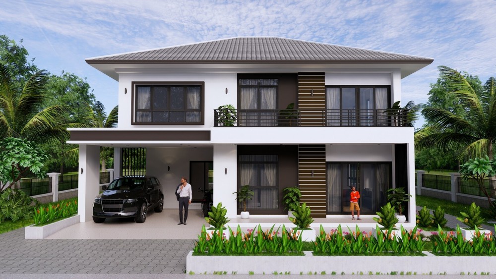 House Plan 13×9.5 Meter 3 Bedrooms 43×31 Feet Full PDF Plans (A4 Hard Copy)