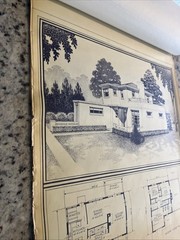 Vintage 1948 MCM Contemporary Home Blueprint Triflex Service Washington DC Plan