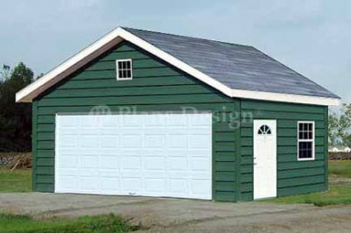 20 x 20 Two Car Garage / Building Blueprint Plans Plans, Design #52020