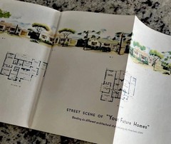 Vintage 1945 Future Homes Co Home Plan Catalog MCM Ranchers 50 Colorful Drawings