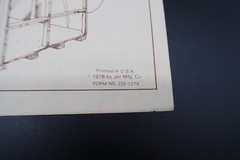 Vtg Barn Kit Build Instructional Information Ephemera 1978 Jer MFG. USA Unusual