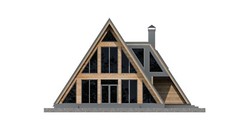 64’x50’ 2-Beds 3-Baths Charming A-Frame Architectural Plans CAD FILES Download