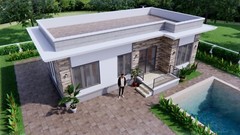 36×20 Feet Small House 11×6 Meter 3 Beds 2 Baths Terrace PDF & (A4 Hard Copy)