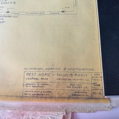 RARE Blueprints of Magnus Farm Historic Farm Rest Home Arlington Heights, IL VTG