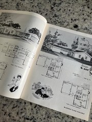 Vintage 1972 MCM Spanish Tudor Home Plans Design Catalog Blueprints Ranch Split