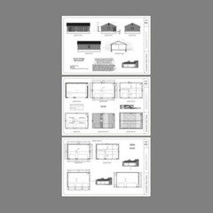 36×24 3-Car Garage — 864 sq ft — PDF Floor Plan — Model 3K