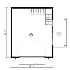 Modern Garage plans with Loft – 20’x24′ Detached Garage Blueprint