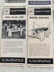 1950’s-60’s Lumber Store Handouts For Plywood Projects – Blueprints – Lot Of 14