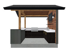 Outdoor Kitchen Bar Blueprint Drawings | Backyard Design Modern DIY