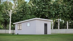16×16′ Studio Tiny Home Shed Building Plans with Floor Plan, and More