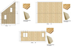 13’x31′ Tiny House Home Cabin Loft DIY Architecture Build Plans, PDF Download.