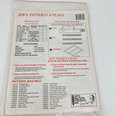 Jer’s Patterns & Plans Children’s Covered Sand Box J00330 Build Yourself