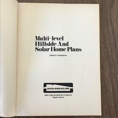 1981 Home Plans Floor Plans Book Modern Solar Energy Hillside Multi-level