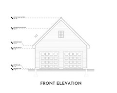 24′ x 24′ Two Car Garage, Detached Garage, 576 Sq Ft, 9 ft Walls, Attic Room