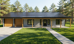 Modern Country Farmhouse Plan 1320 Sq Ft, 3 Bed – 2 Bath – 2 Car garage
