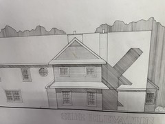 Vintage Architectural Drawings Vellum (Set of 4) House Plans Elevations 30×36