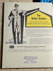 1959 Butler Rigid Frame Buildings Plans Construction Kansas City MO MCM Design