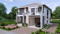 36×40 Feet House Design Plans 11×12 Meter 4 Beds 5 Baths Hip Roof (A4 Hard Copy)