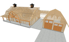 2400 Sqft Modern Barndominium 4bd/2.5ba/2 car garage – Arch Plans – PDF
