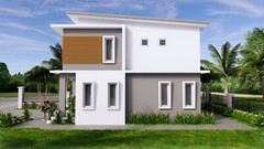 20×30 Feet Small House Design 6×9 Meter 3 Beds 3 Baths Shed Roof (A4 Hard Copy)