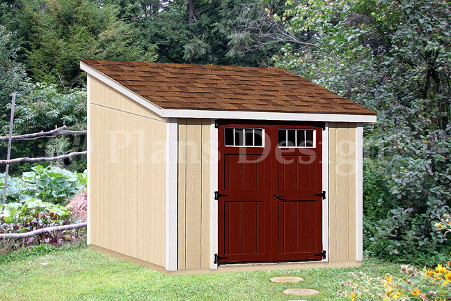 10′ x 10′ Deluxe Shed DIY Plans Lean To #D1010L, Material List & Instructions