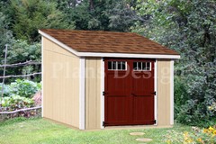 10′ x 10′ Deluxe Shed DIY Plans Lean To #D1010L, Material List & Instructions