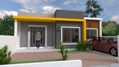33×25 Feet Modern House Plan 10×7.5 Meter 2 Beds 2 Baths Terrace (A4 Hard Copy)
