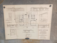 VTG 1950s Ranch Cottage Good Housekeeping Floor Plan MCM Cliff May Mid Century