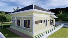33×33 Feet House Plans 10×10 Meter 3 Bedrooms 2 Bath Hip Roof PDF (A4 Hard Copy)