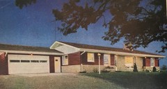 SET OF 3: RARE VINTAGE BLUEPRINTS & RANCH HOUSE PLAN – 1950s “GE WONDER HOME”