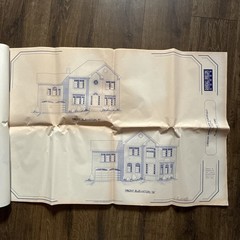 2-Story Colonial Gable-Front House 3 Bed 2.5 Bath 14page ORIGINAL Blueprint 1994