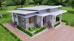 30×30 Feet Small House Plan 9×9 Meter 3 Beds 2 Bath Shed Roof PDF (A4 Hard Copy)