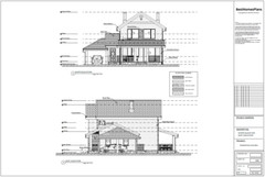 40’x45’ 3 Bed, 3 Bath Modern Cottage Architectural Build Plans PDF Download.