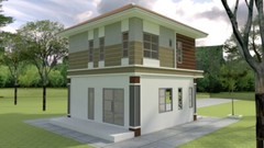 Custom House Plan 23×23 Feet 7×7 Meter 3 Beds 3 Bath Hip Roof PDF (A4 Hard Copy)