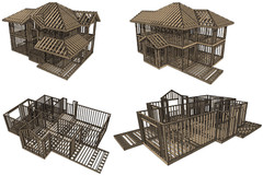 39’x49’ 3 Beds, 3 Baths Luxury Modern House Architectural Build Plans PDF.